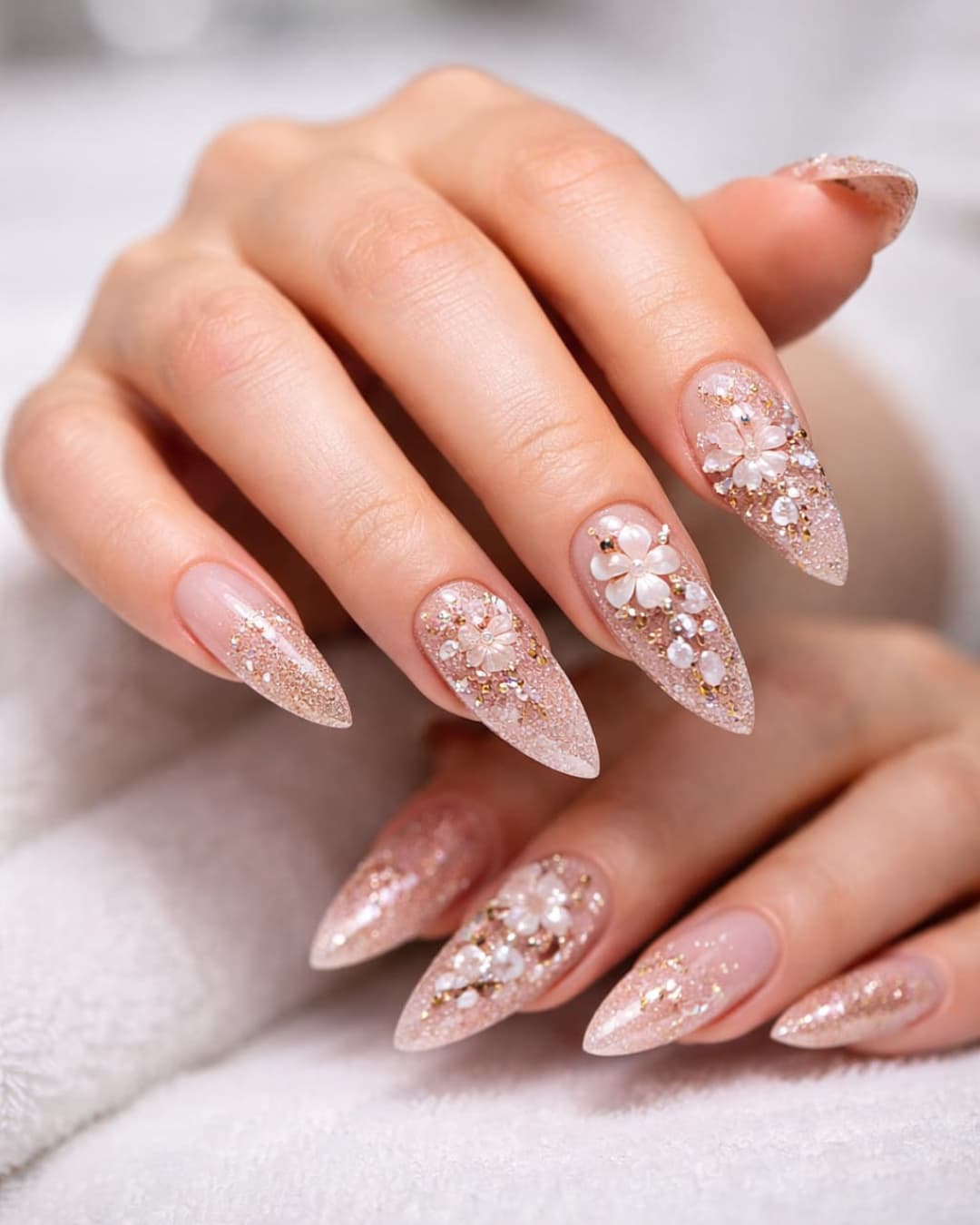 Trendy Nail Extensions and 3D Nail Art Designs at SD Luxury Salon Delhi.